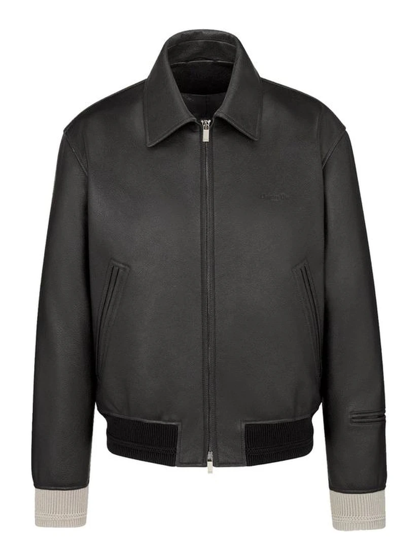 جاكيت جلد أسود