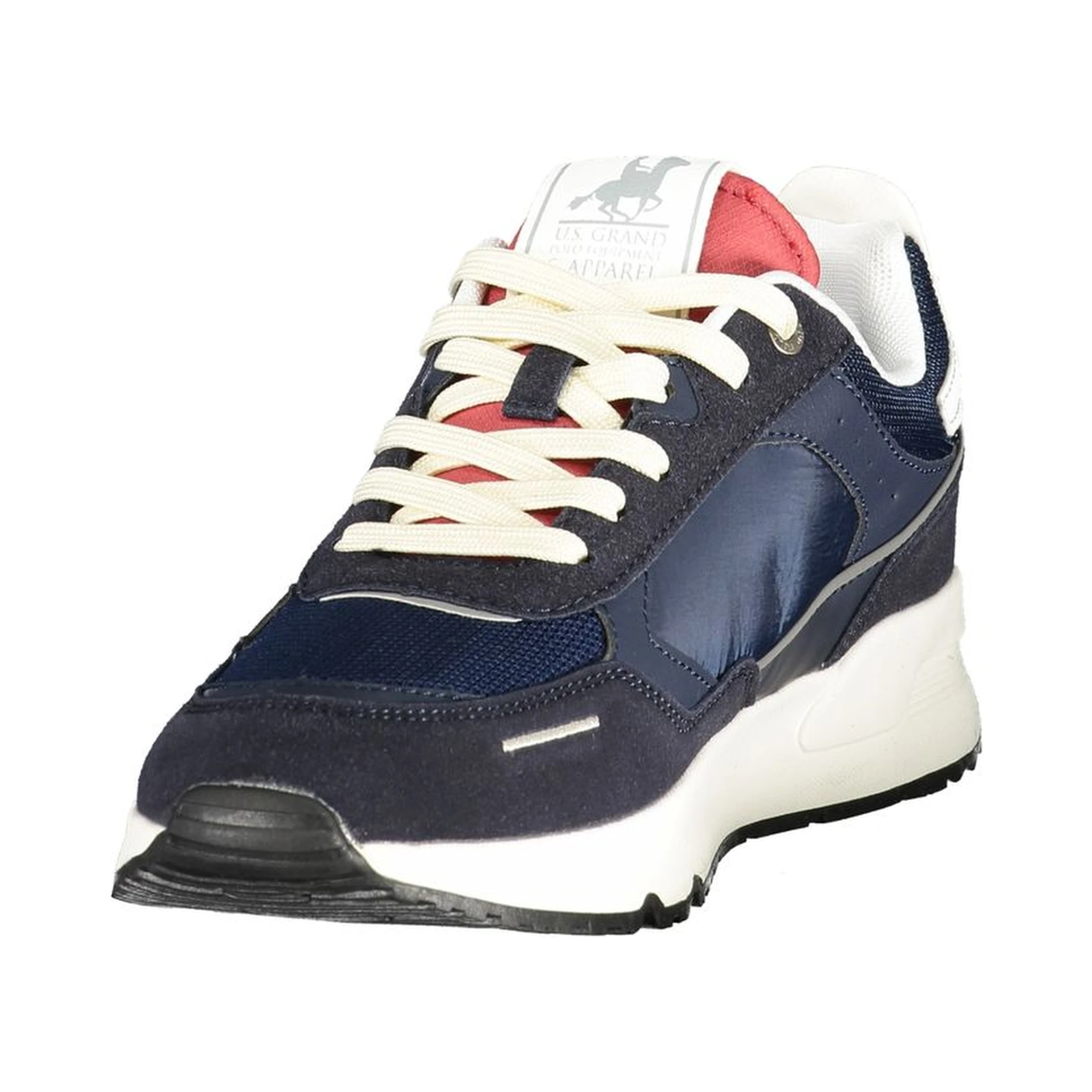 Blue Polyester Athletic Sneakers