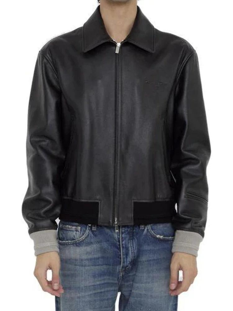 جاكيت جلد أسود alternative