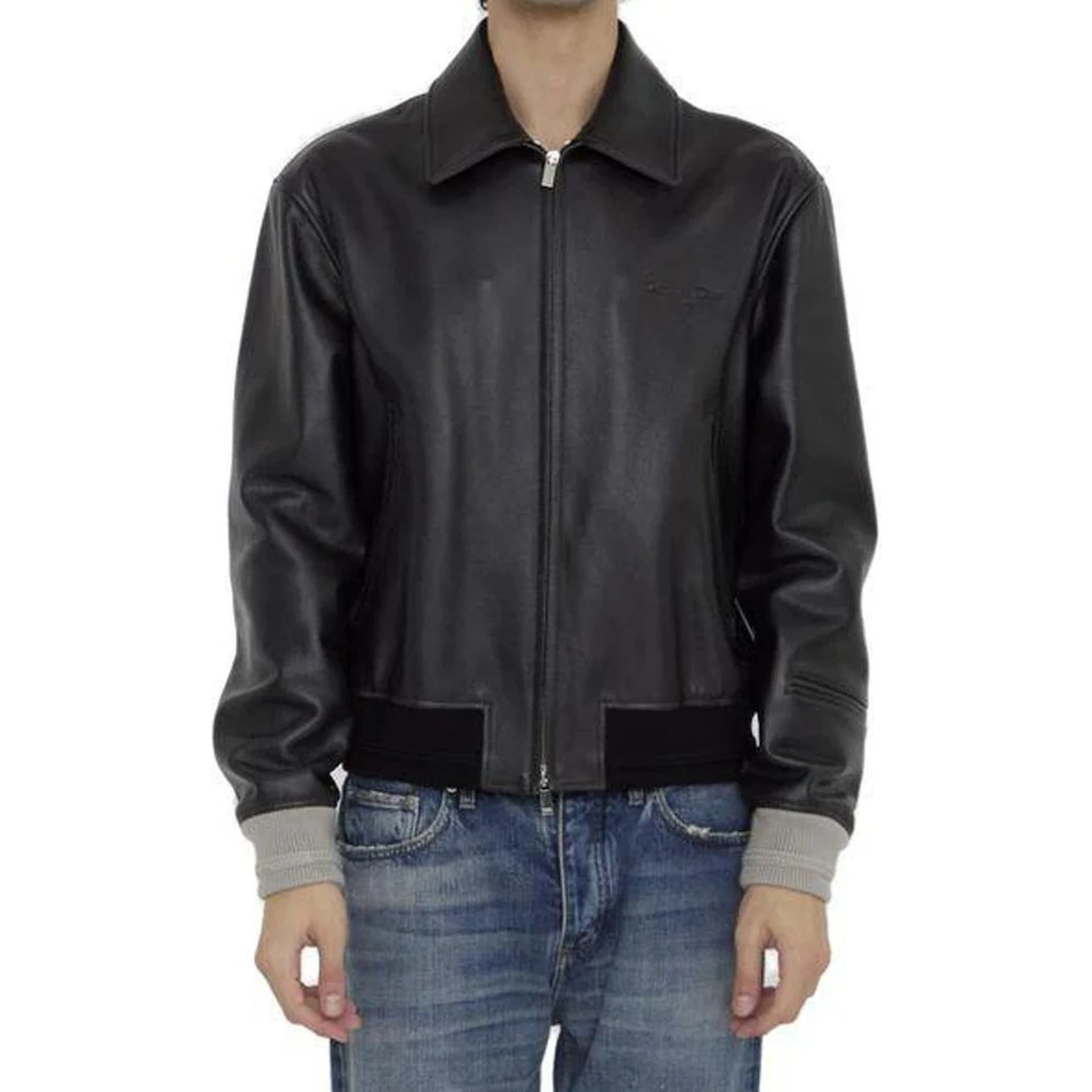 جاكيت جلد أسود