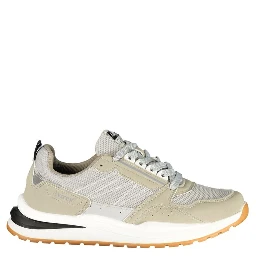 Gray Polyester Athletic Sneakers