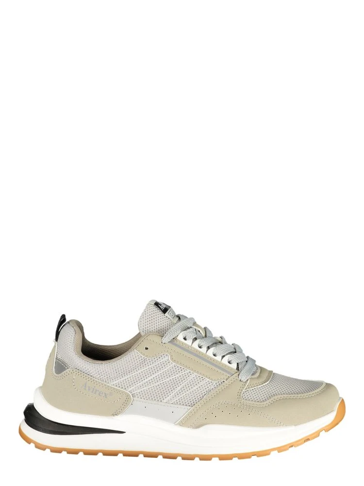 Gray Polyester Athletic Sneakers