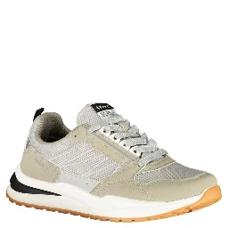 Gray Polyester Athletic Sneakers