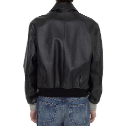 جاكيت جلد أسود