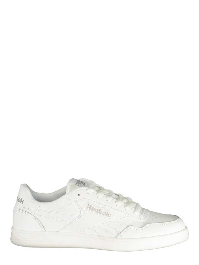 White Polyester Athletic Sneakers