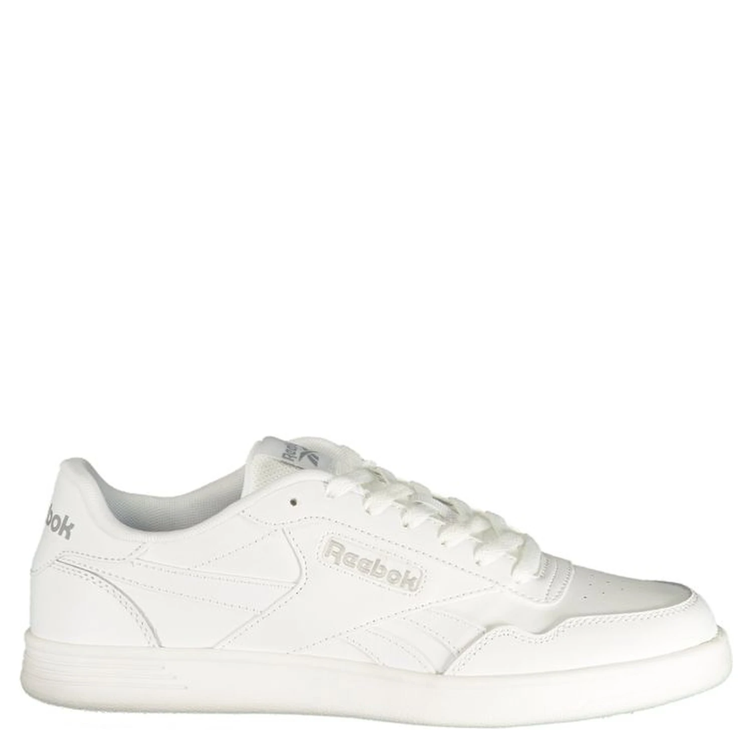 White Polyester Athletic Sneakers