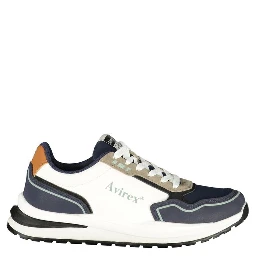 White Polyester Athletic Sneakers