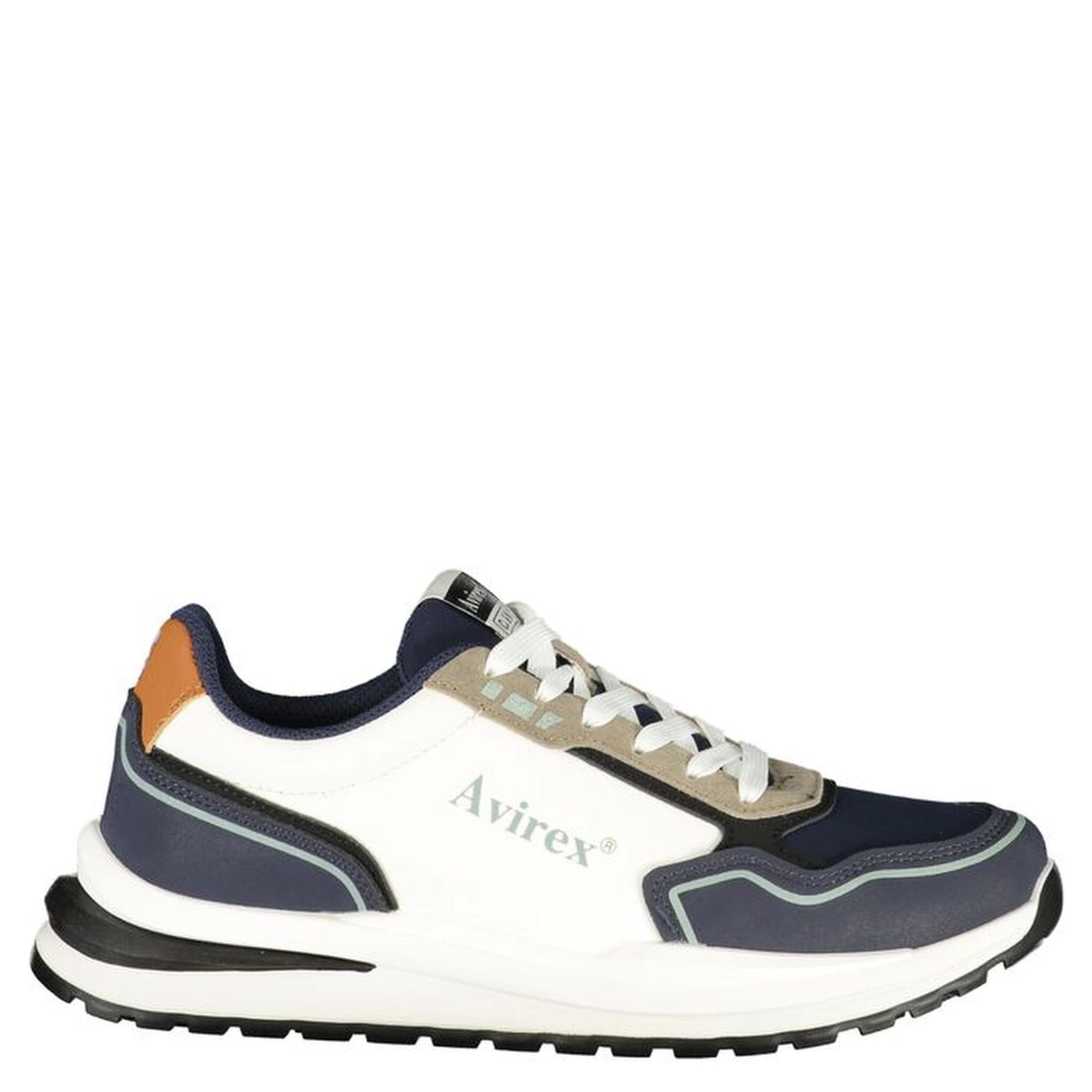 White Polyester Athletic Sneakers