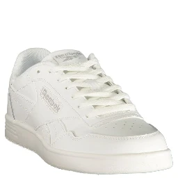 White Polyester Athletic Sneakers