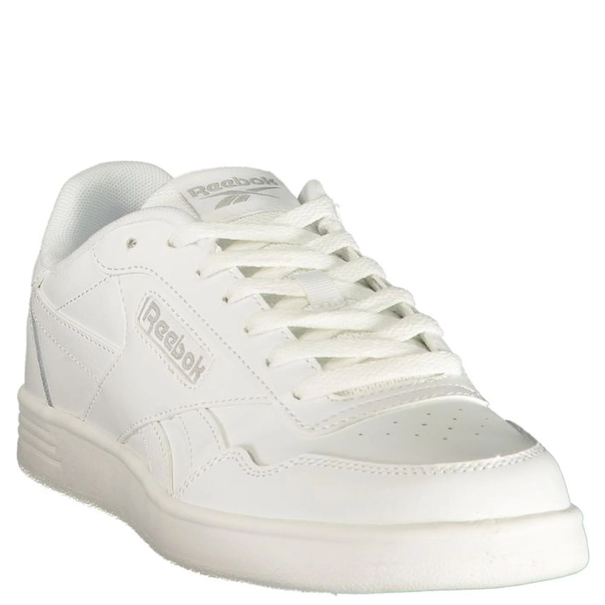 White Polyester Athletic Sneakers