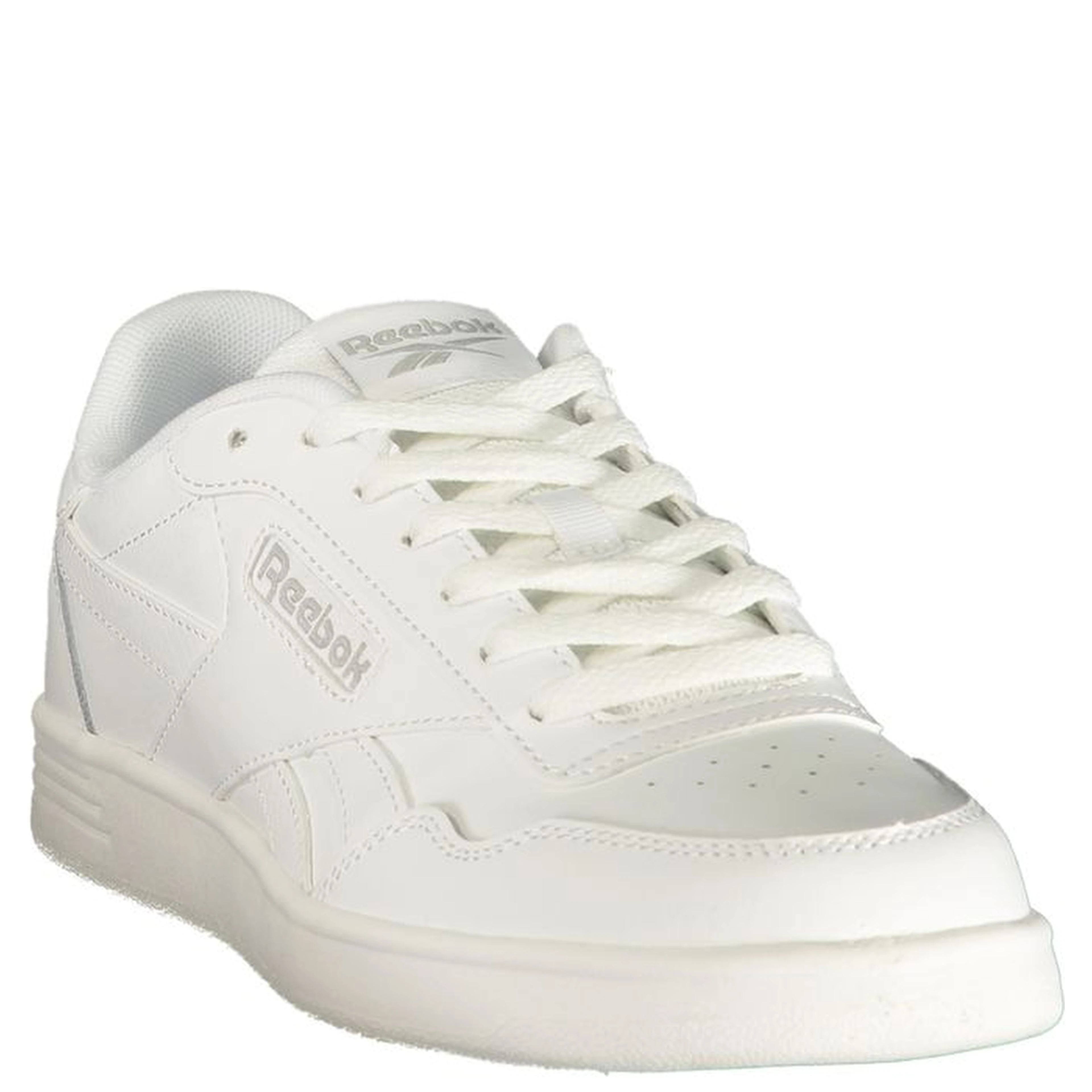 White Polyester Athletic Sneakers