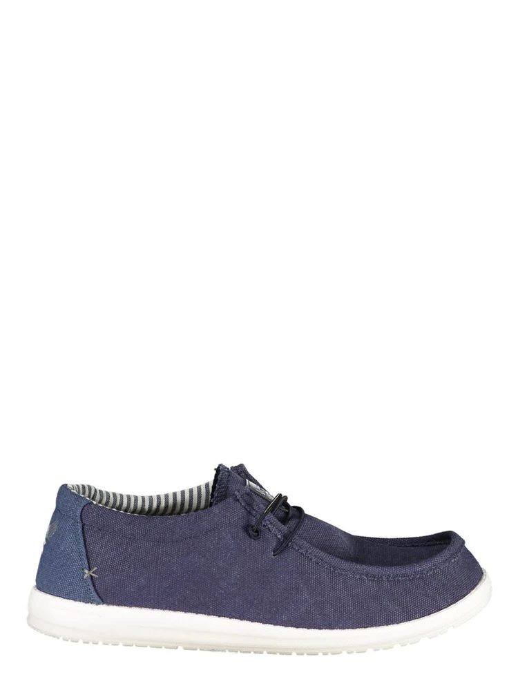 Blue Polyester Low Top Sneakers