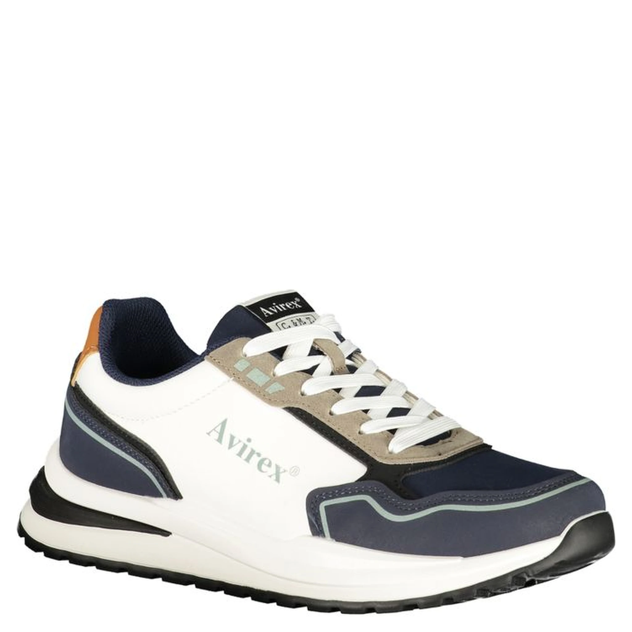 White Polyester Athletic Sneakers
