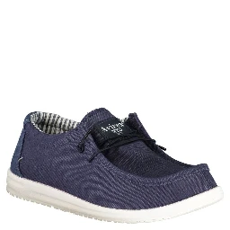 Blue Polyester Low Top Sneakers