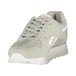 Gray Polyester Athletic Sneakers