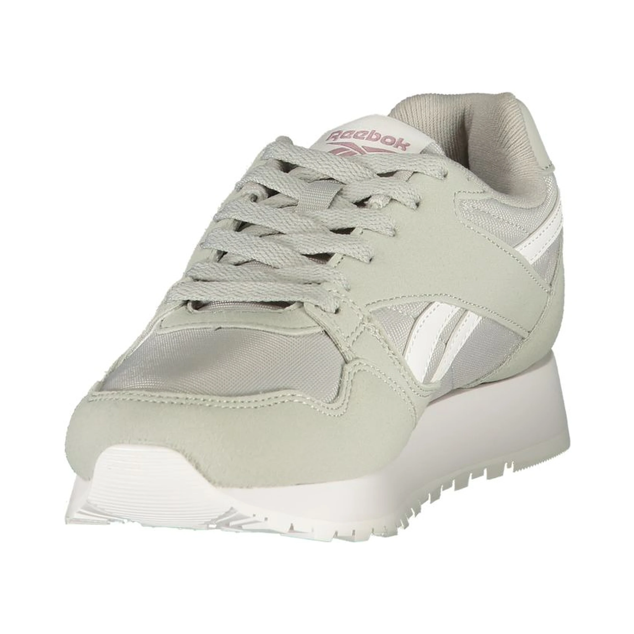 Gray Polyester Athletic Sneakers