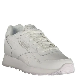 White Polyester Athletic Sneakers