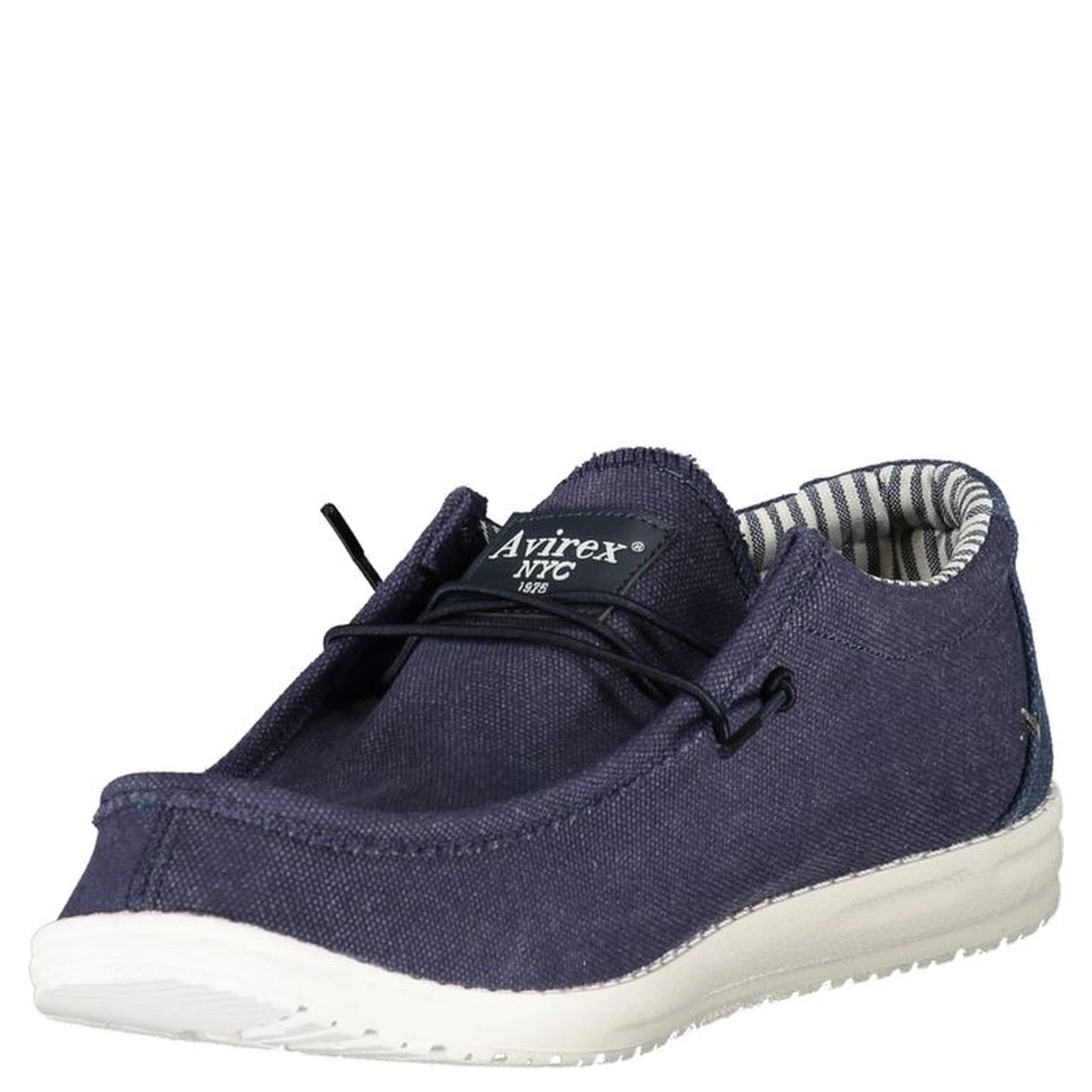 Blue Polyester Low Top Sneakers