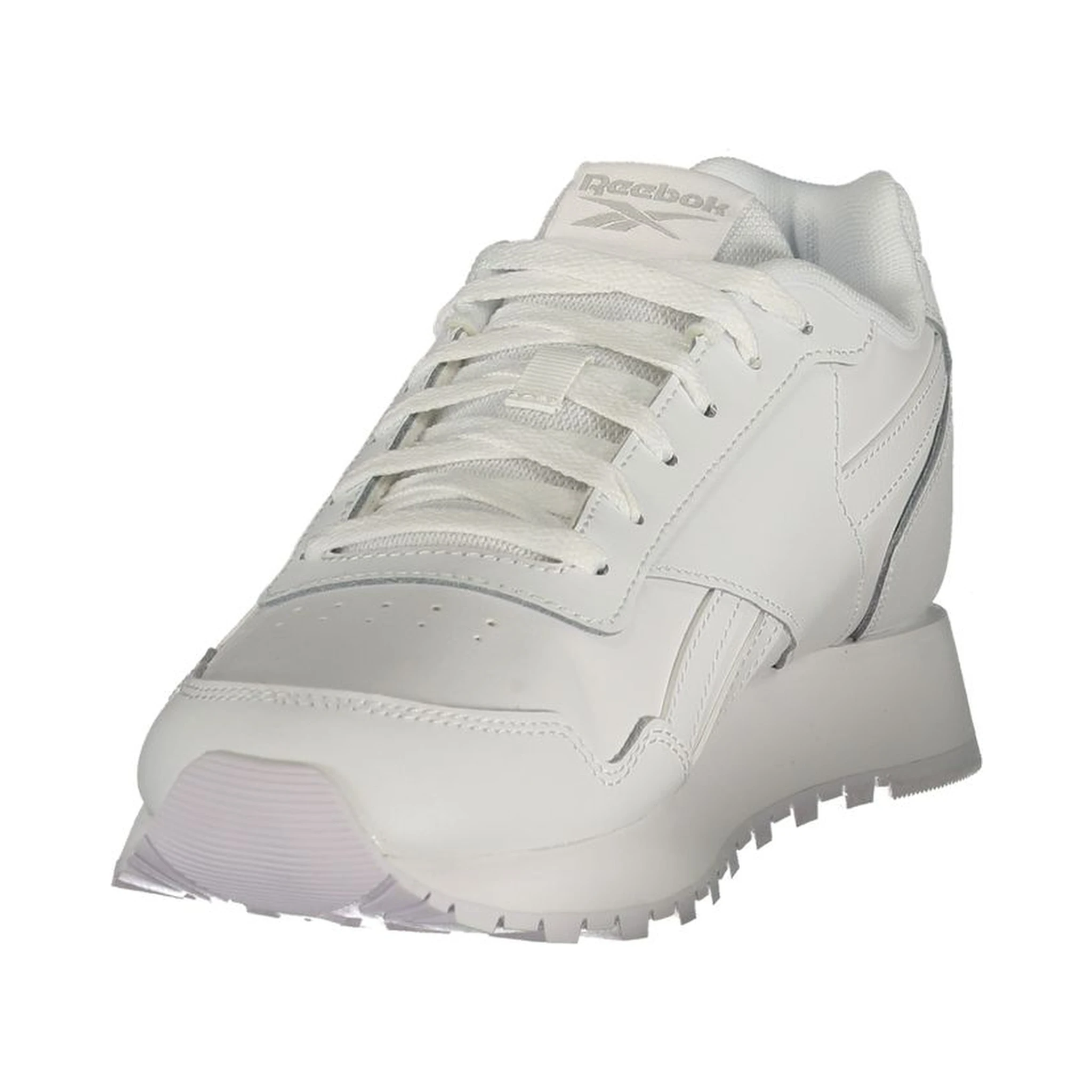 White Polyester Athletic Sneakers