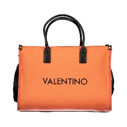 حقيبة يد برتقالية اللون مصنوعة من البولي إيثيلين