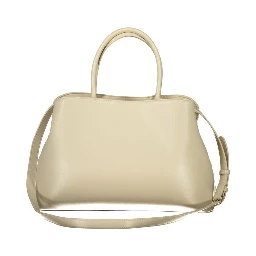 Beige Polyethylene Handbag