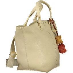 Beige Polyethylene Handbag