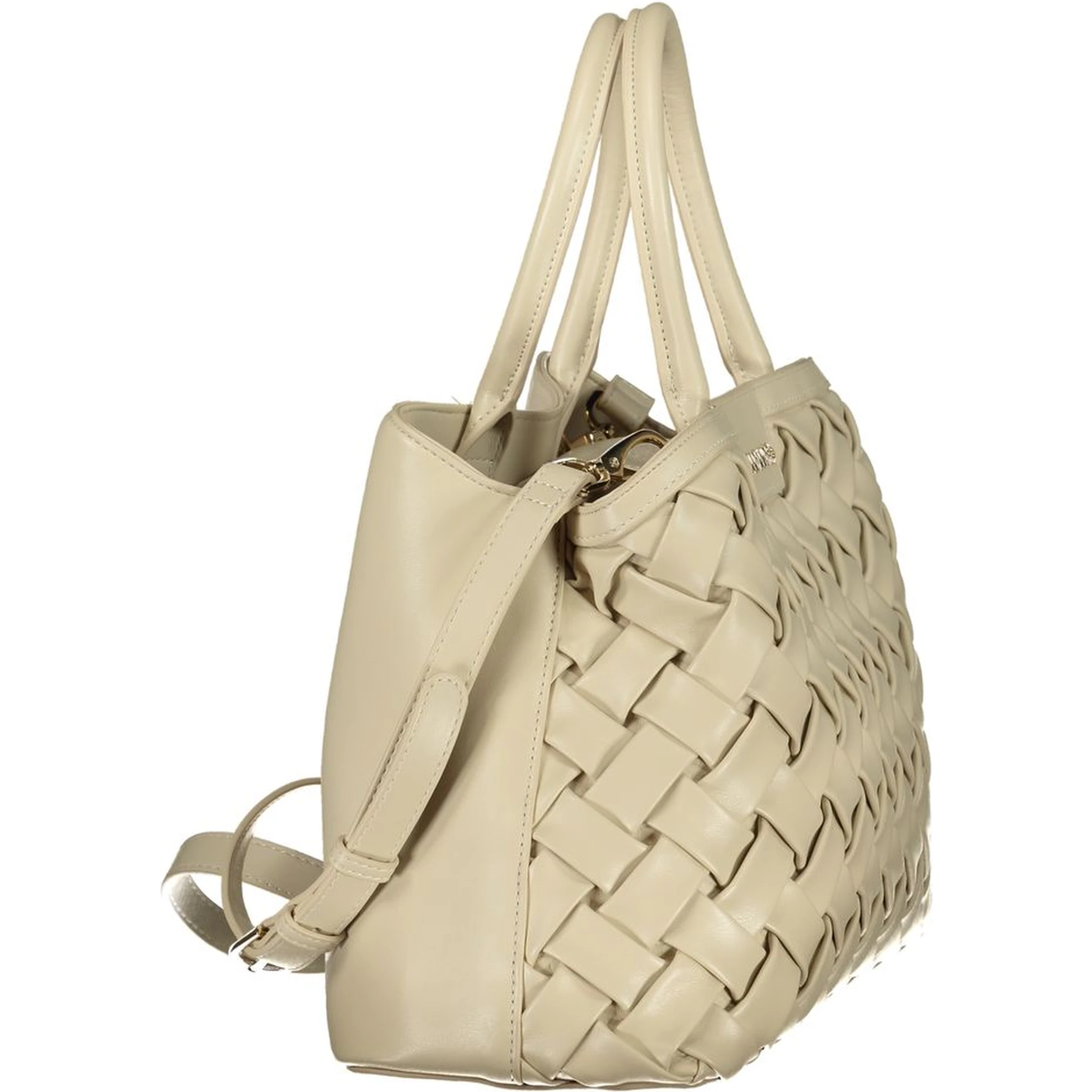 Beige Polyethylene Handbag