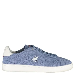 Blue Polyester Athletic Sneakers