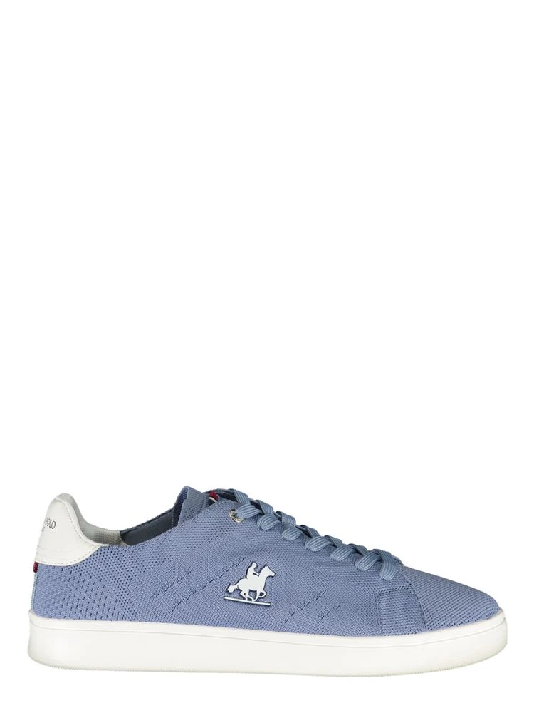 Blue Polyester Athletic Sneakers