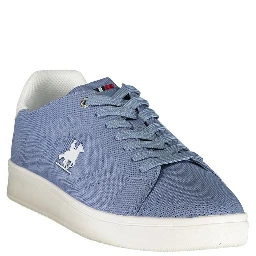 Blue Polyester Athletic Sneakers
