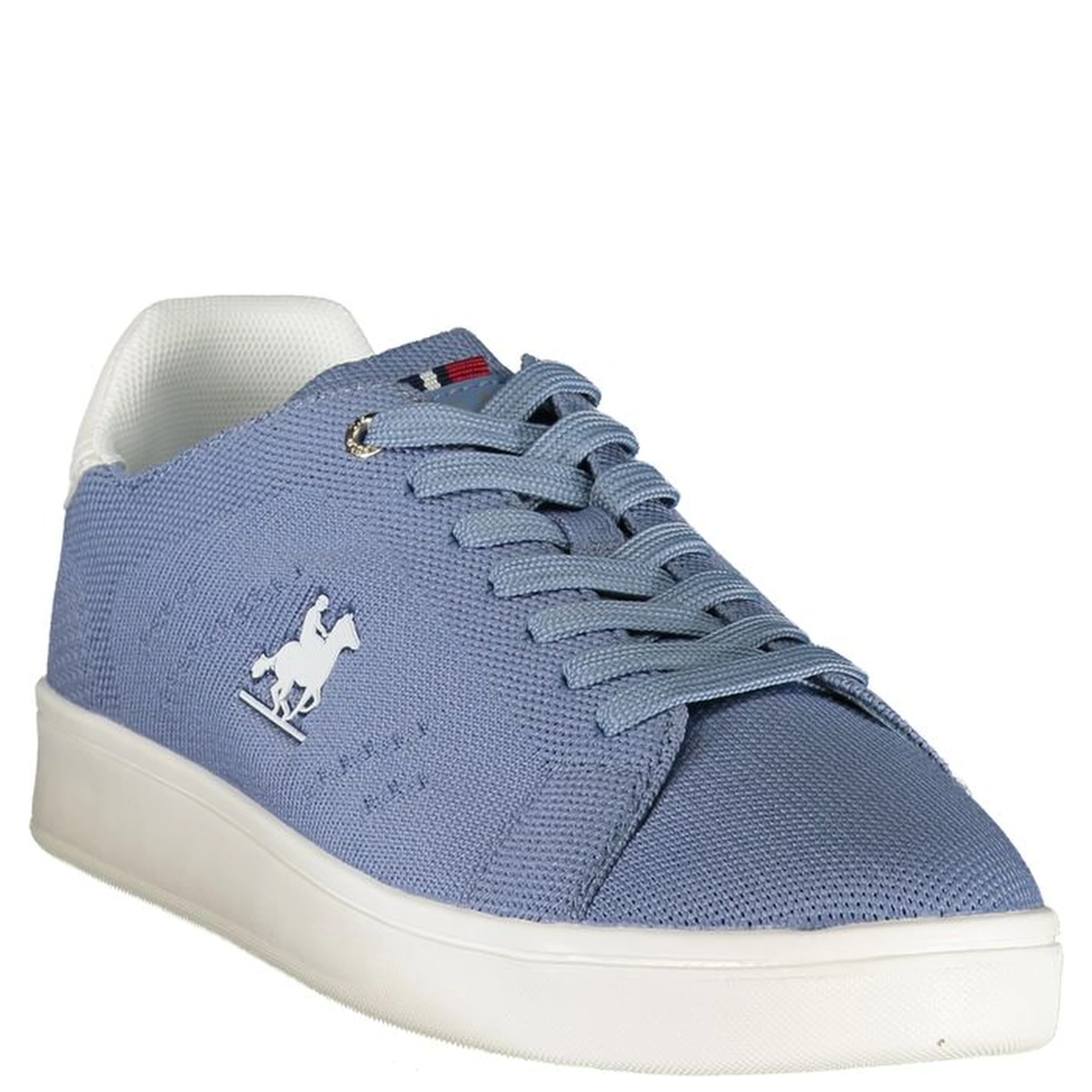 Blue Polyester Athletic Sneakers