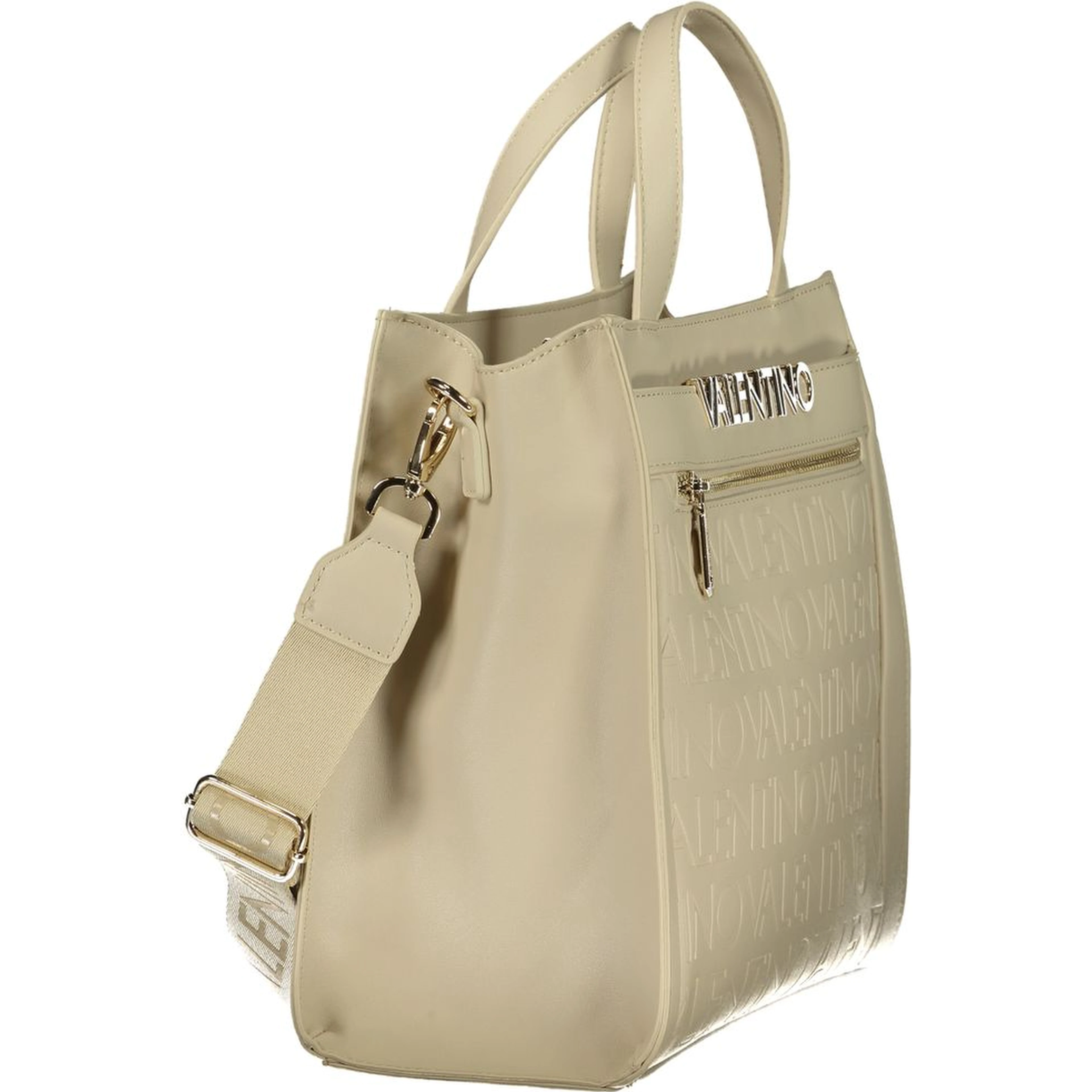 Beige Polyethylene Handbag