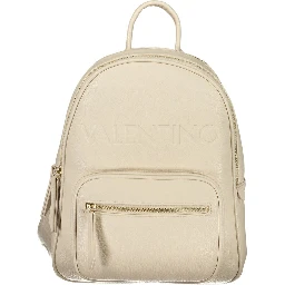 Beige Polyethylene Backpack