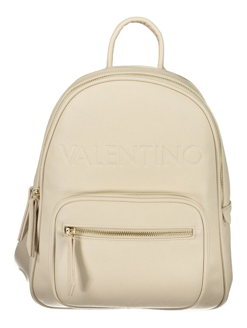 Beige Polyethylene Backpack