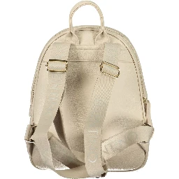 Beige Polyethylene Backpack