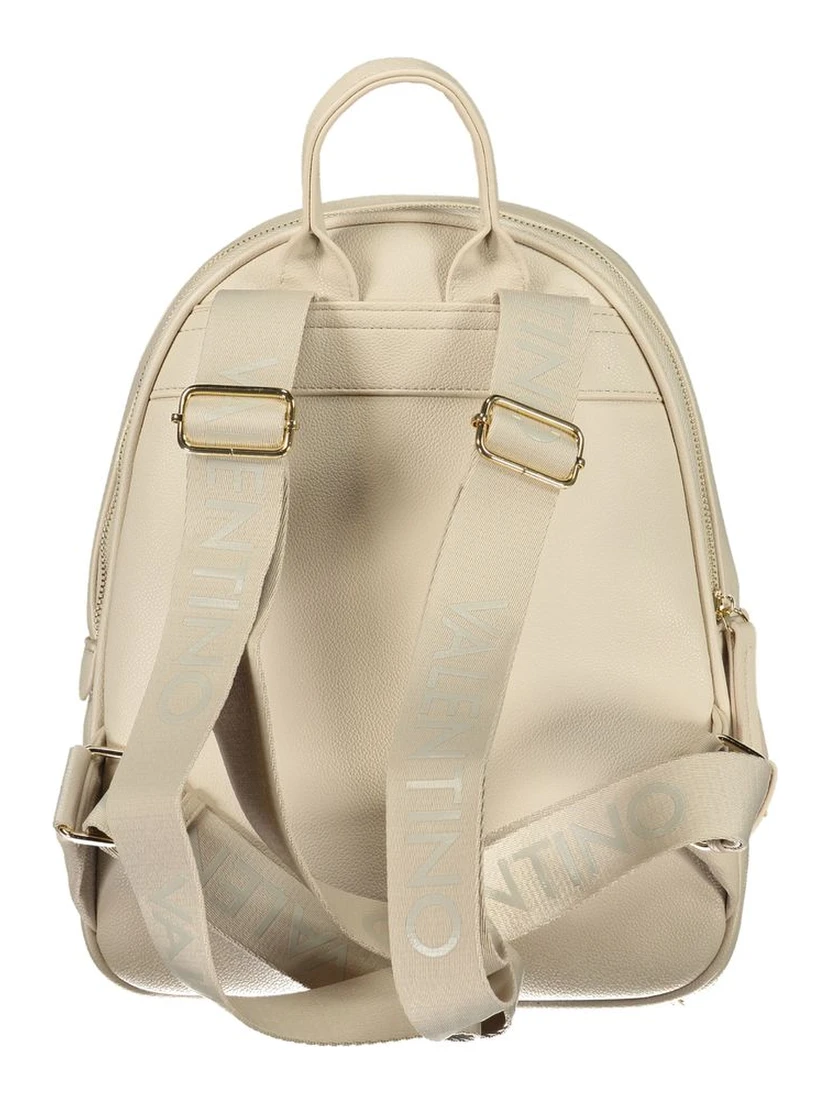 Beige Polyethylene Backpack