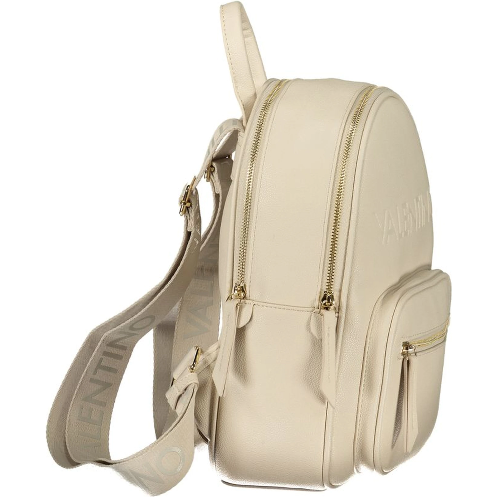 Beige Polyethylene Backpack