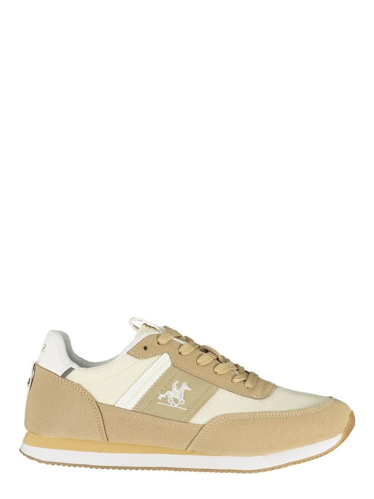 Beige Polyester Athletic Sneakers