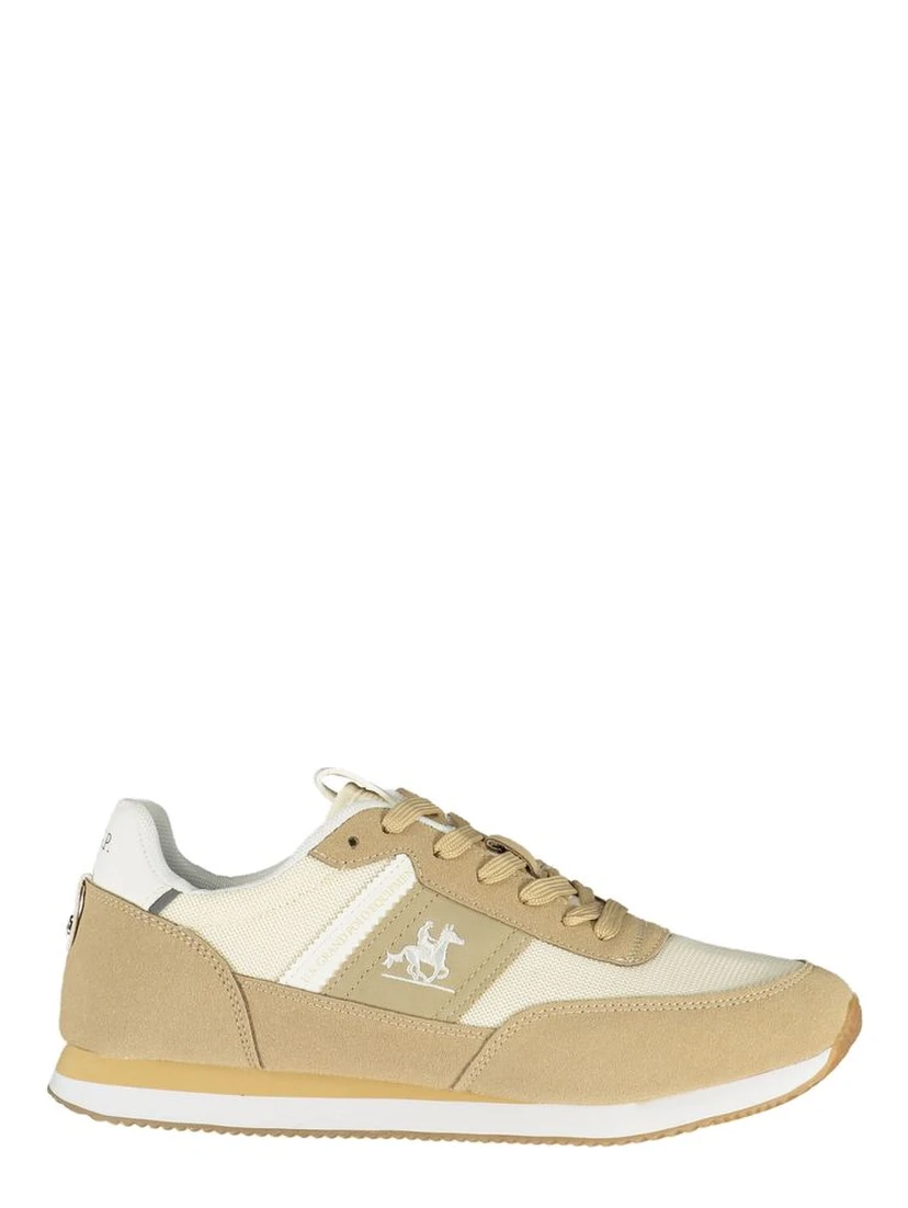 Beige Polyester Athletic Sneakers