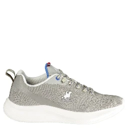 Gray Polyester Athletic Sneakers
