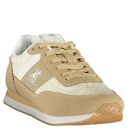 Beige Polyester Athletic Sneakers