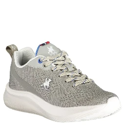 Gray Polyester Athletic Sneakers