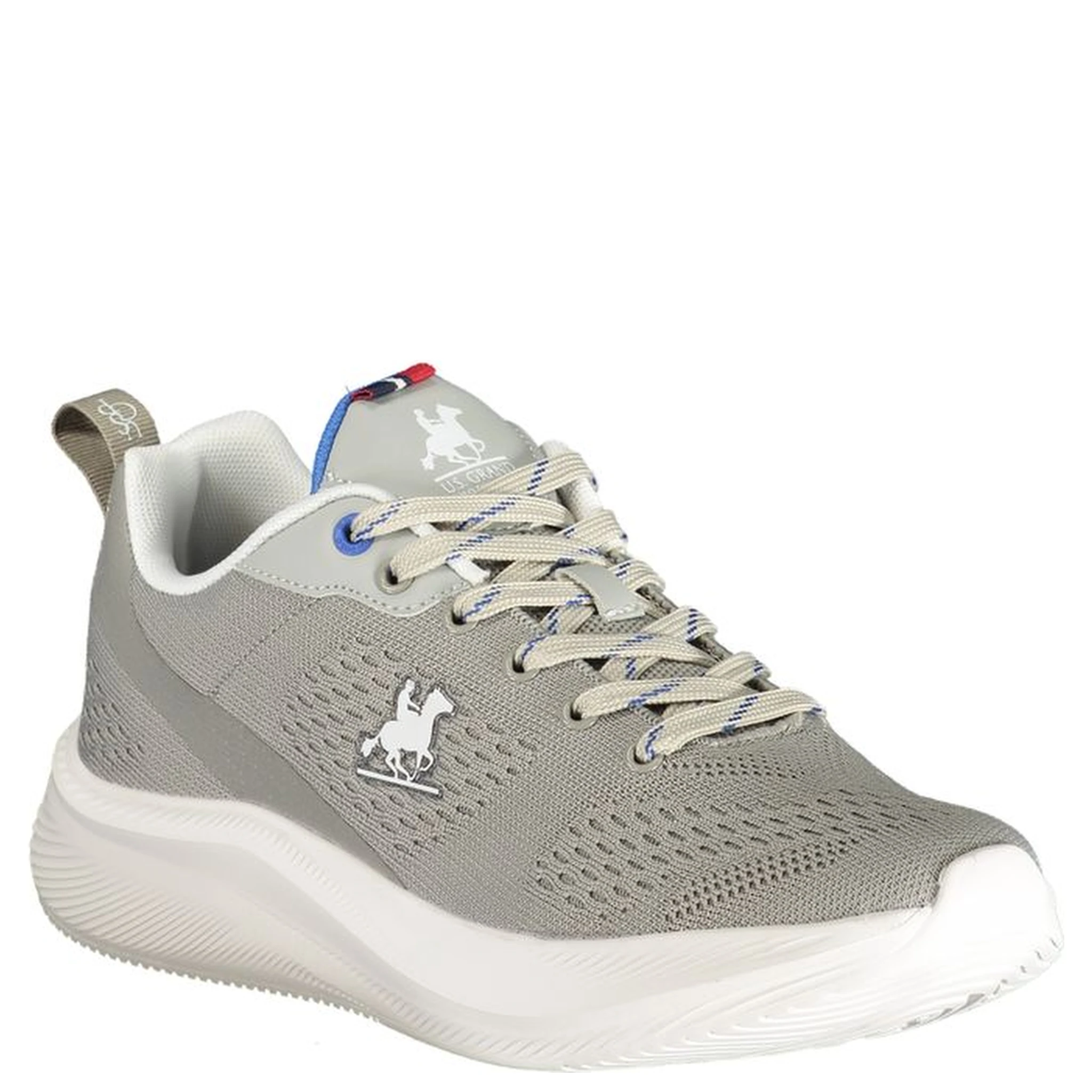 Gray Polyester Athletic Sneakers