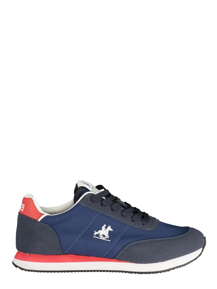 Blue Polyester Athletic Sneakers