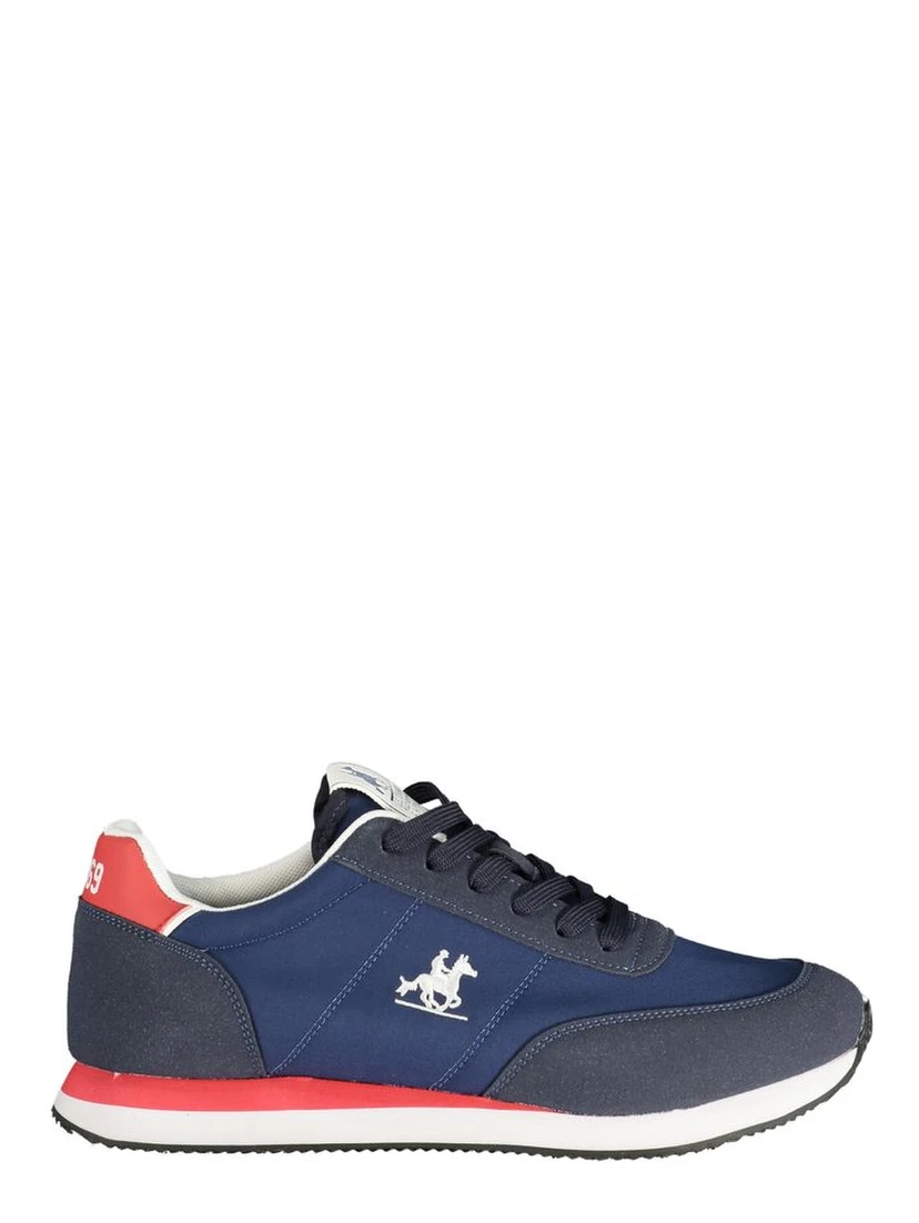 Blue Polyester Athletic Sneakers