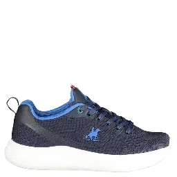 Blue Polyester Athletic Sneakers