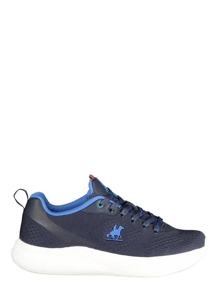 Blue Polyester Athletic Sneakers