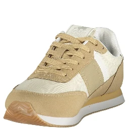 Beige Polyester Athletic Sneakers