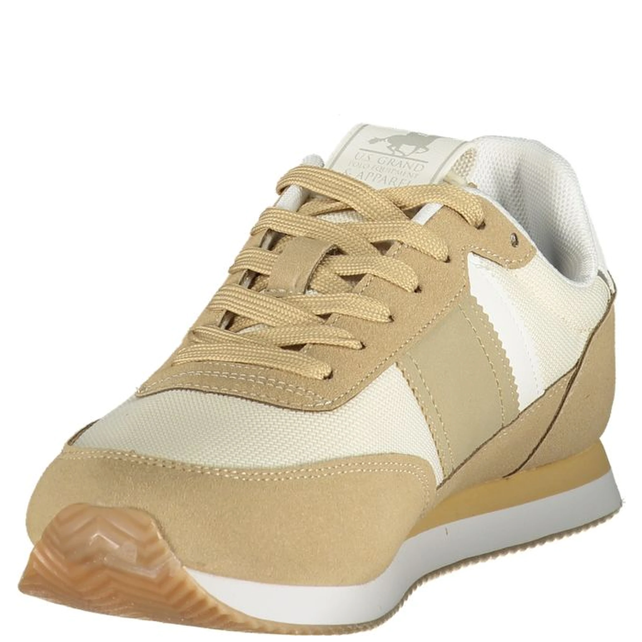 Beige Polyester Athletic Sneakers