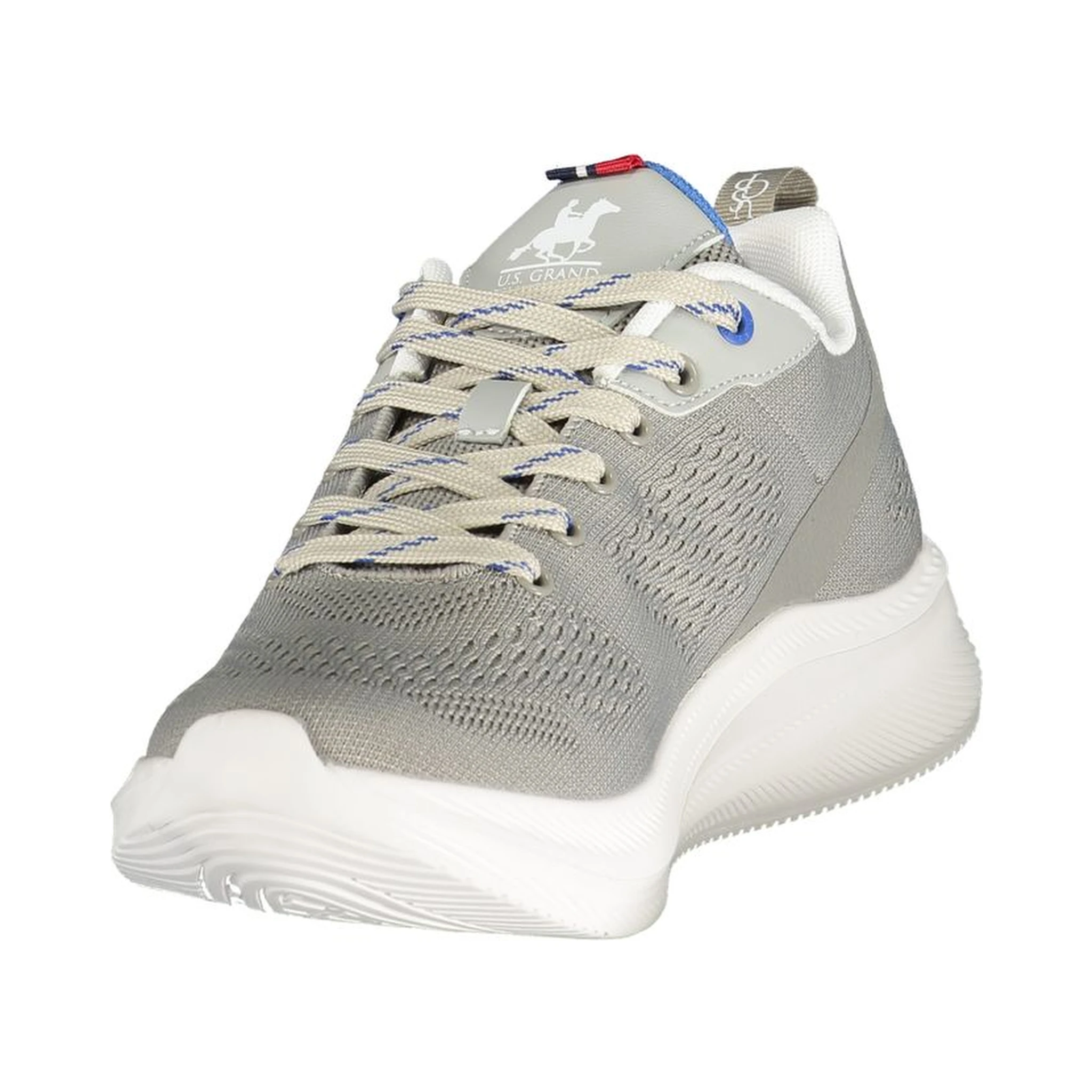 Gray Polyester Athletic Sneakers